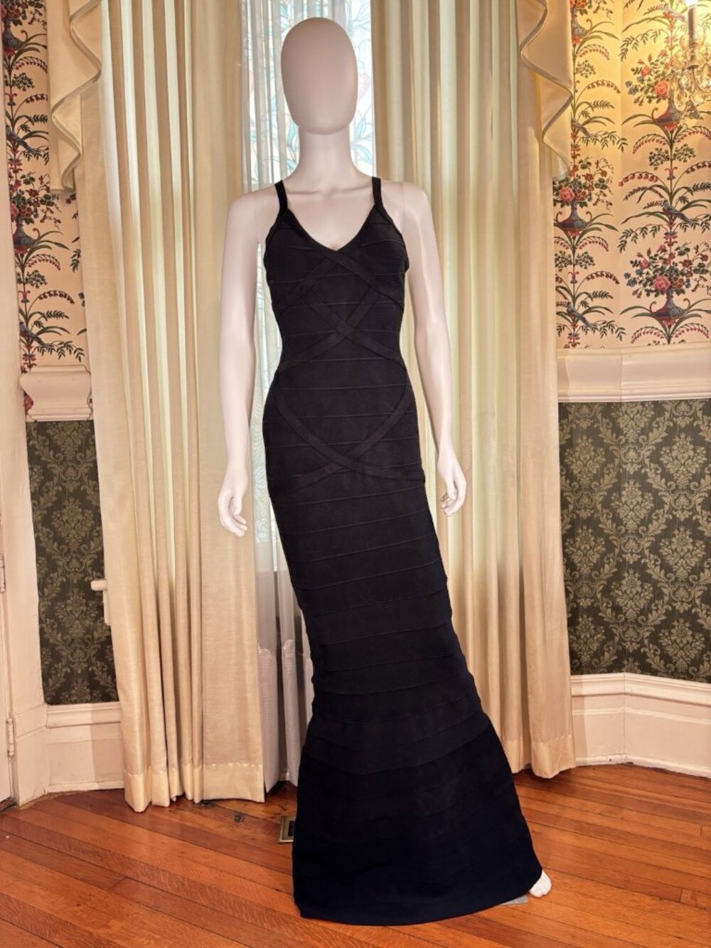 Black Mermaid Bandage Gown 90s Y2K Bodycon